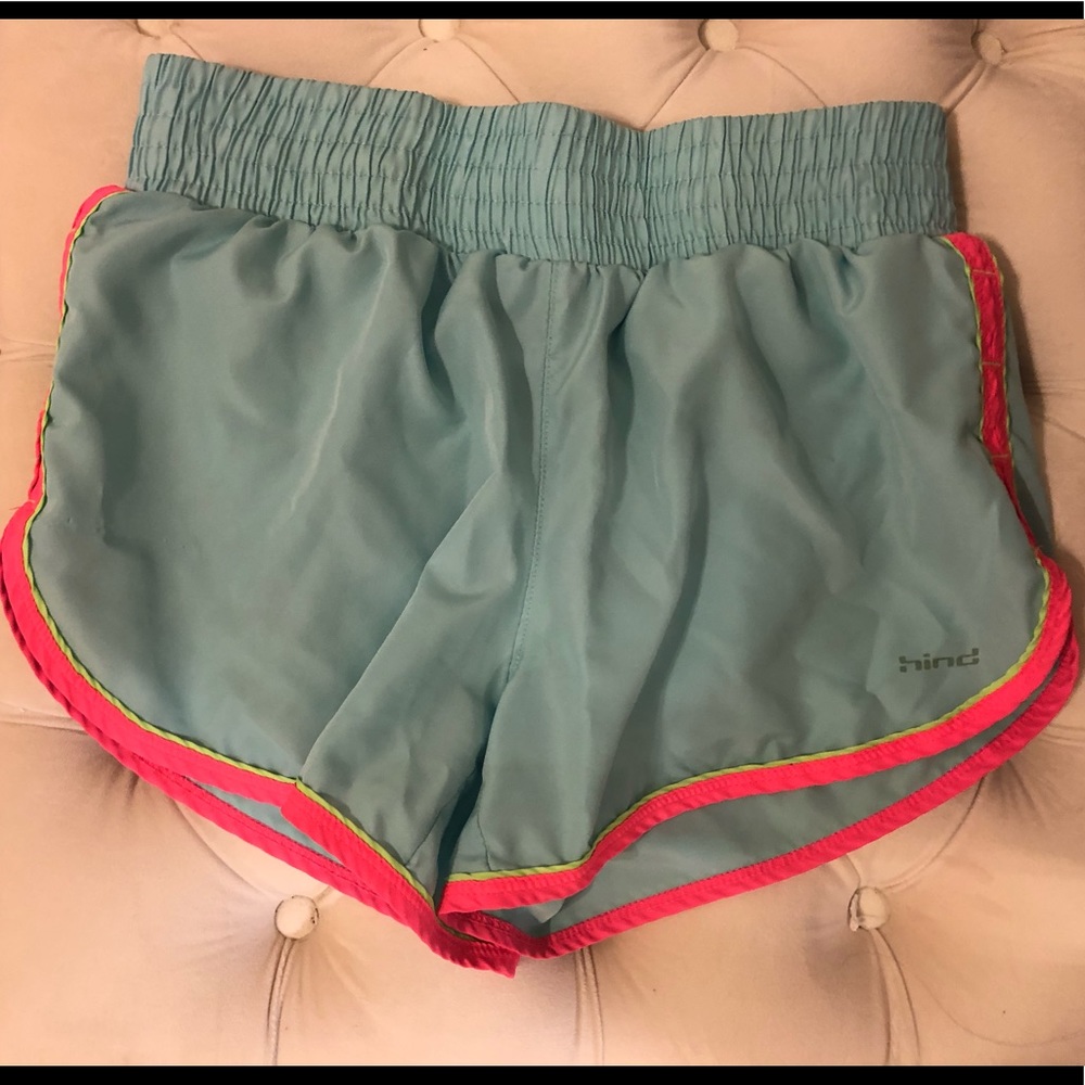 Blue running shorts